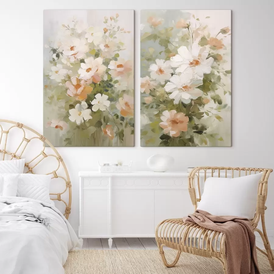 Fototapet Květiny imitace malby m30188