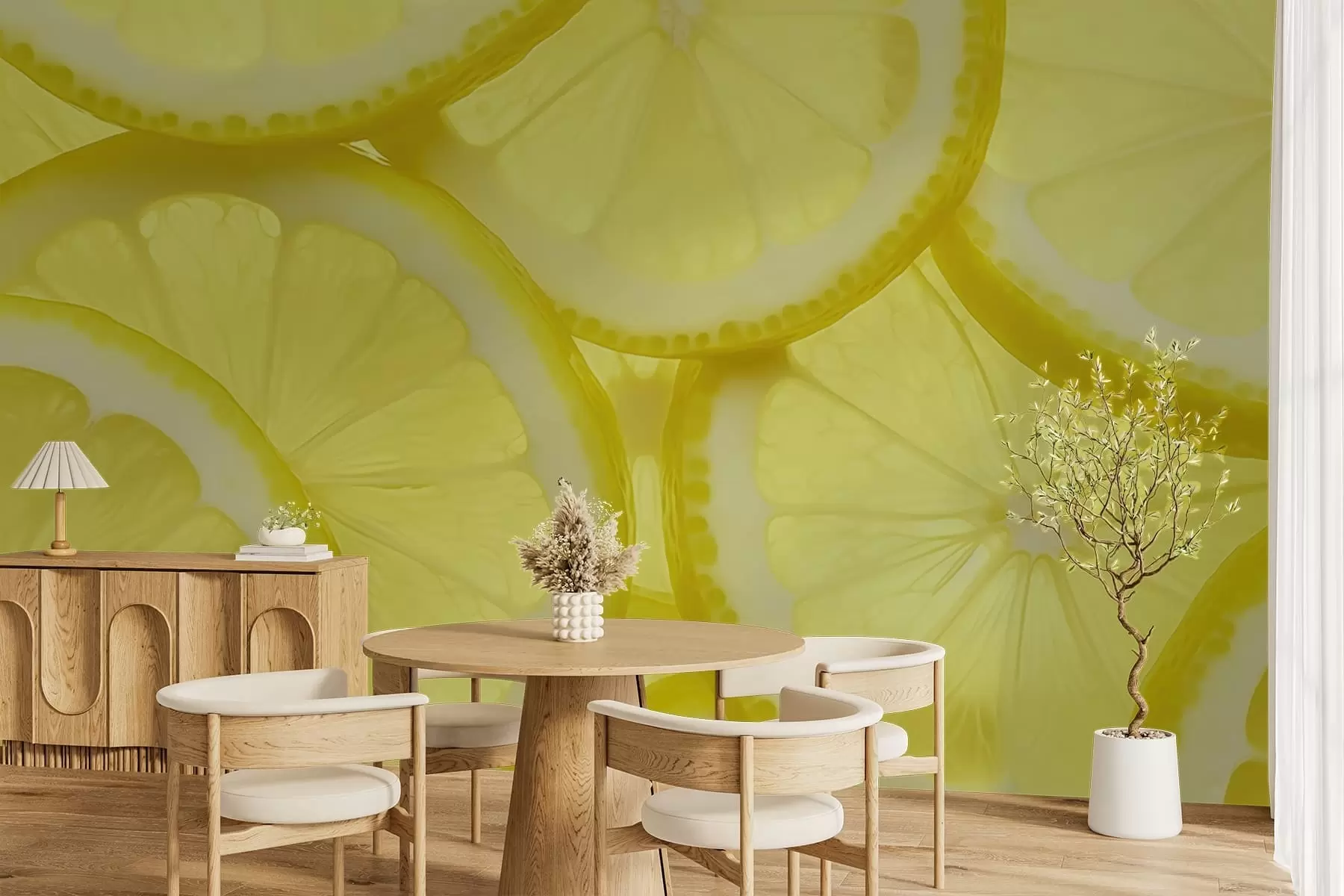 Fototapet Textura citronového plátku w05351