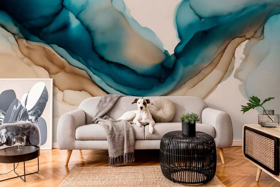 Fototapet abstraktní textura ve stylu alkoholových inkoustů w05238