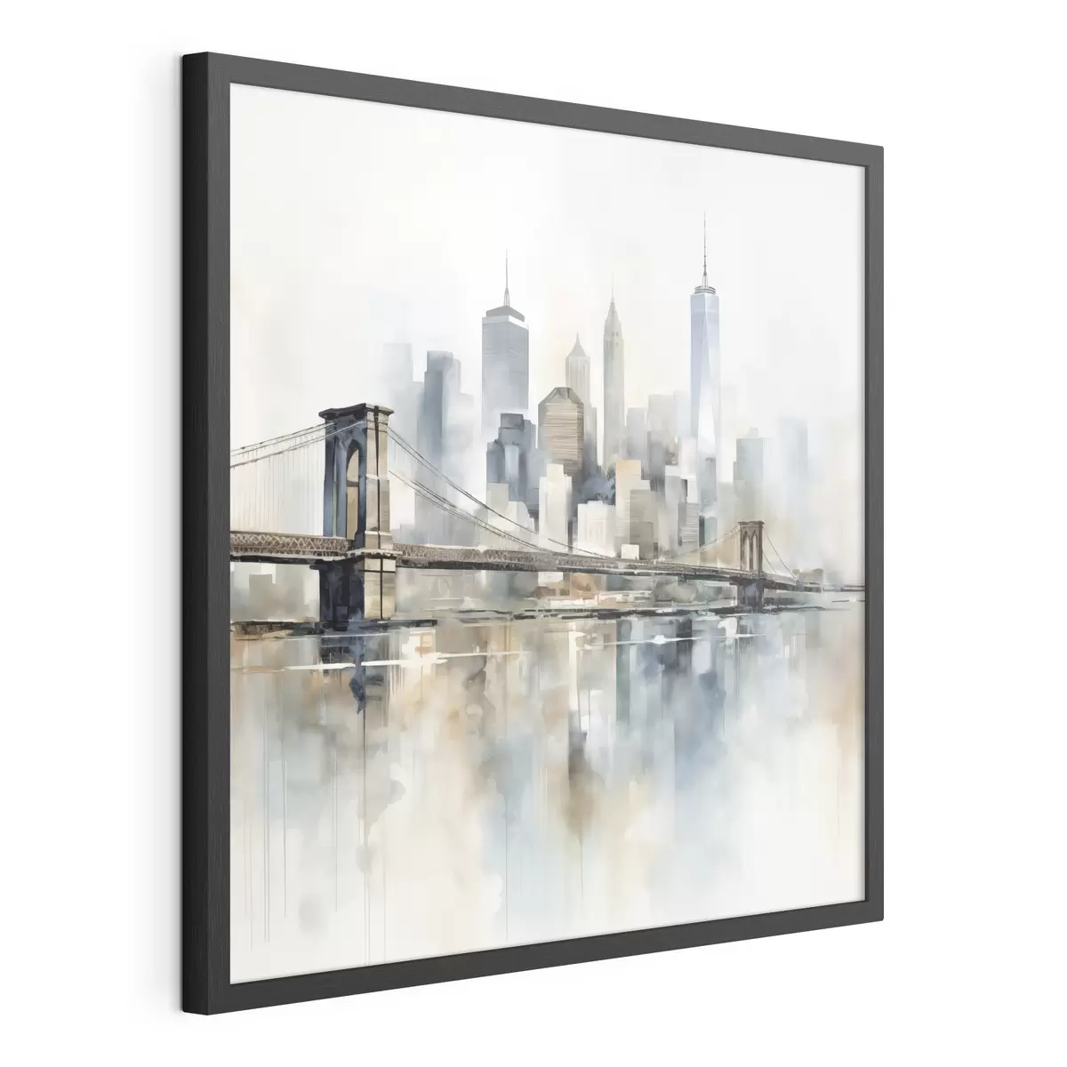 Poster Abstraktní panorama města, ve stylu akvarelu f48405