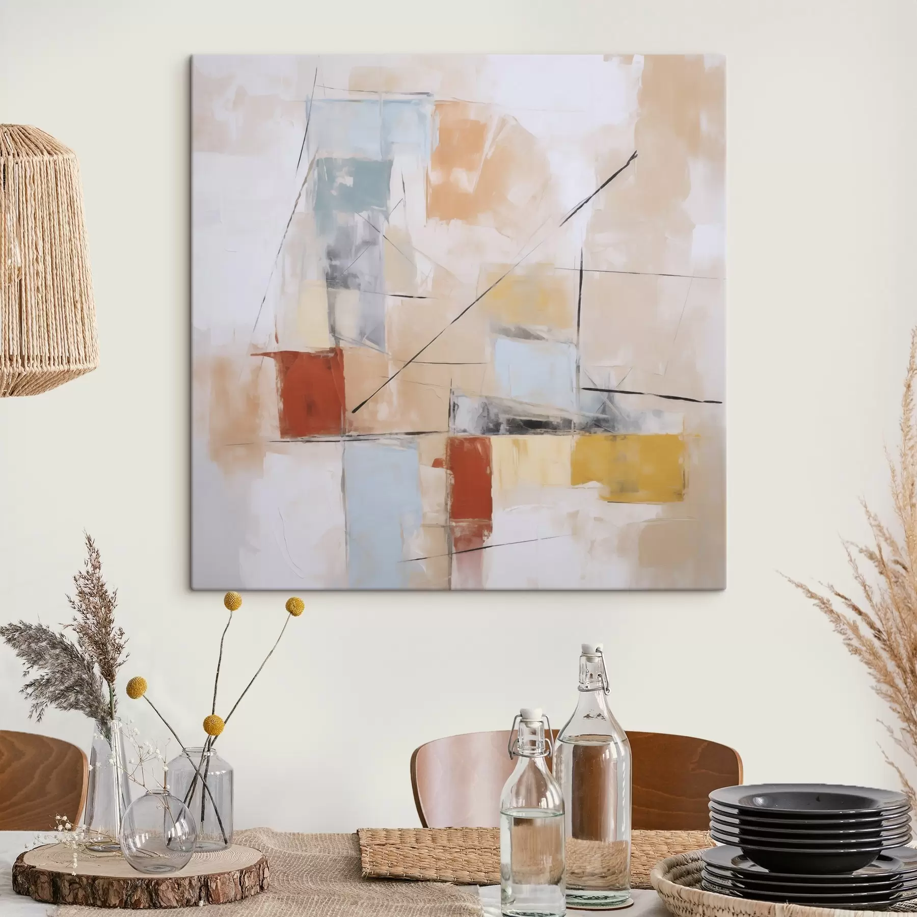 Obraz Chaotická abstraktní imitace opotřebovaného obrazu Č. s48418