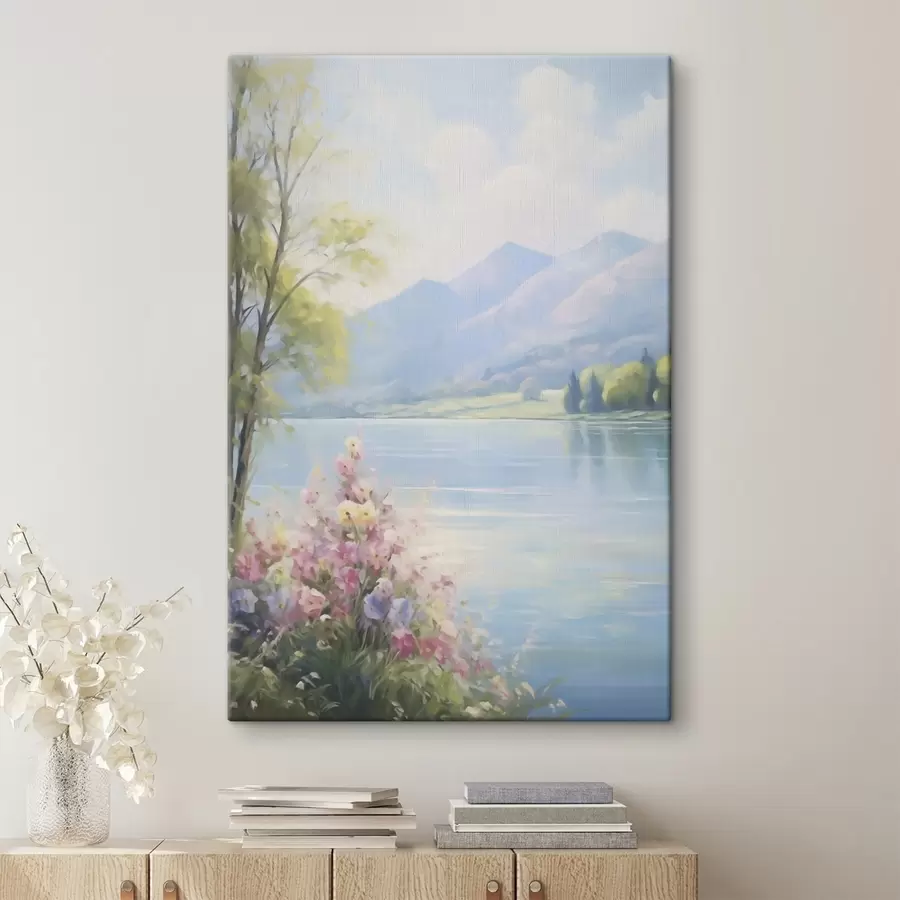 Obraz Malba znázorňující jezero Č. s48423