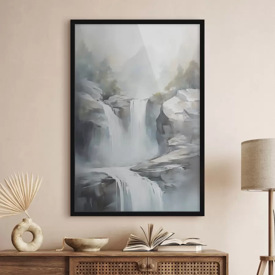 Fototapet Malba napodobující vodopád f48416