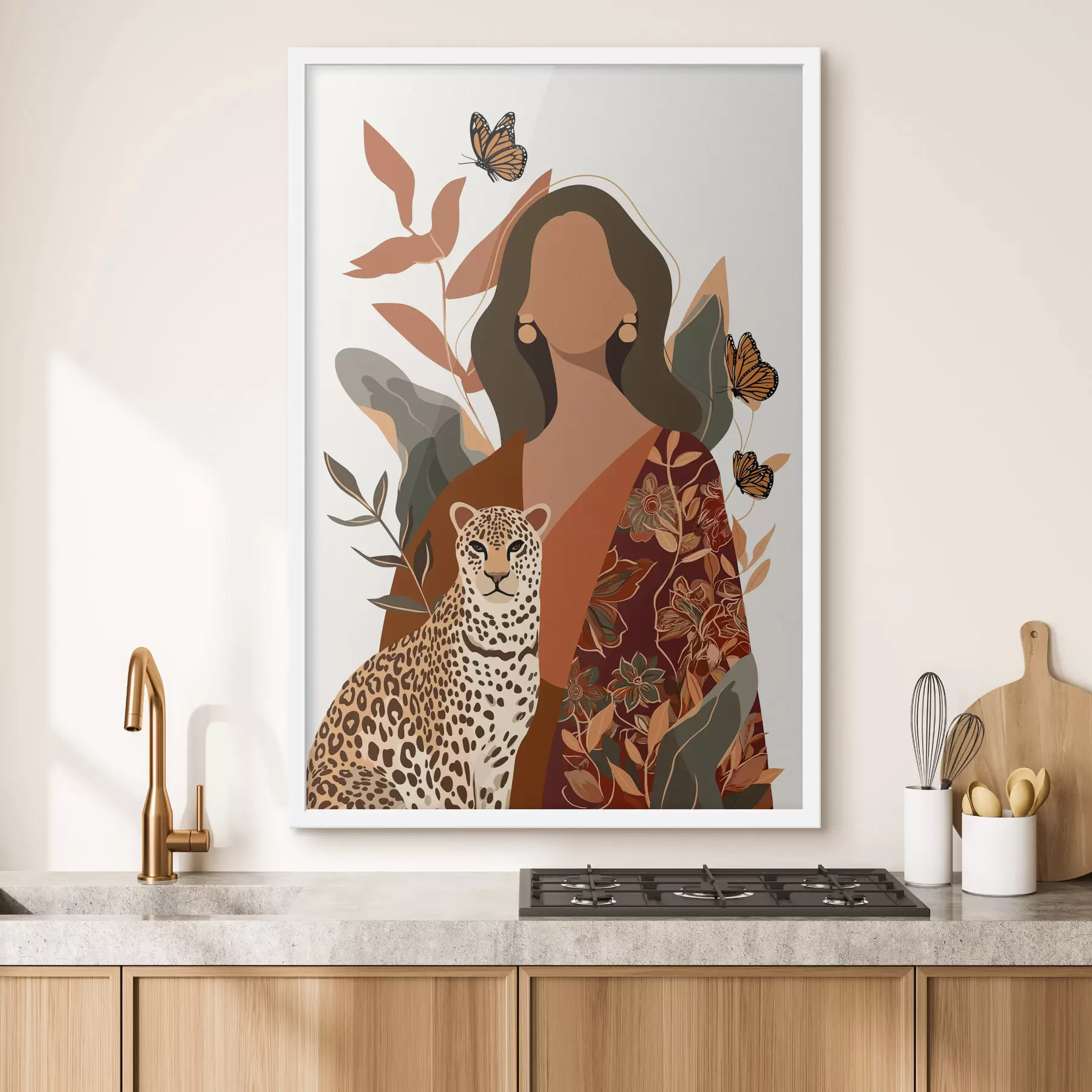 Fototapet Žena v kostýmku s vzorem f48434