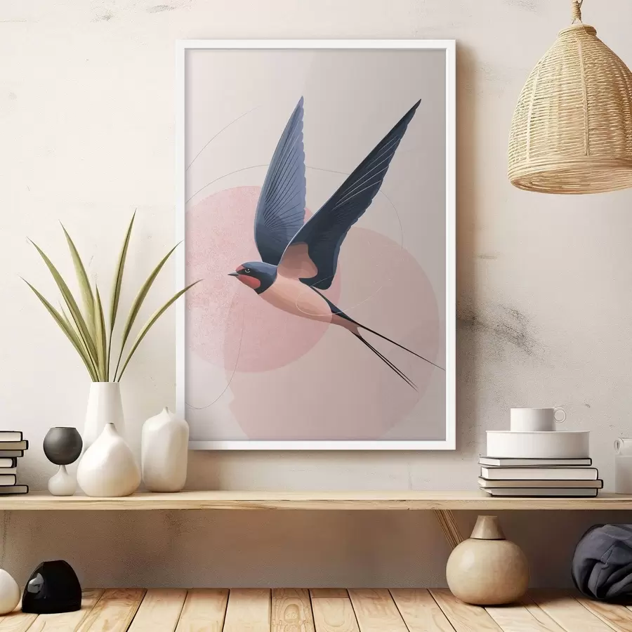 Fototapet Silueta letícího ptáka f48456