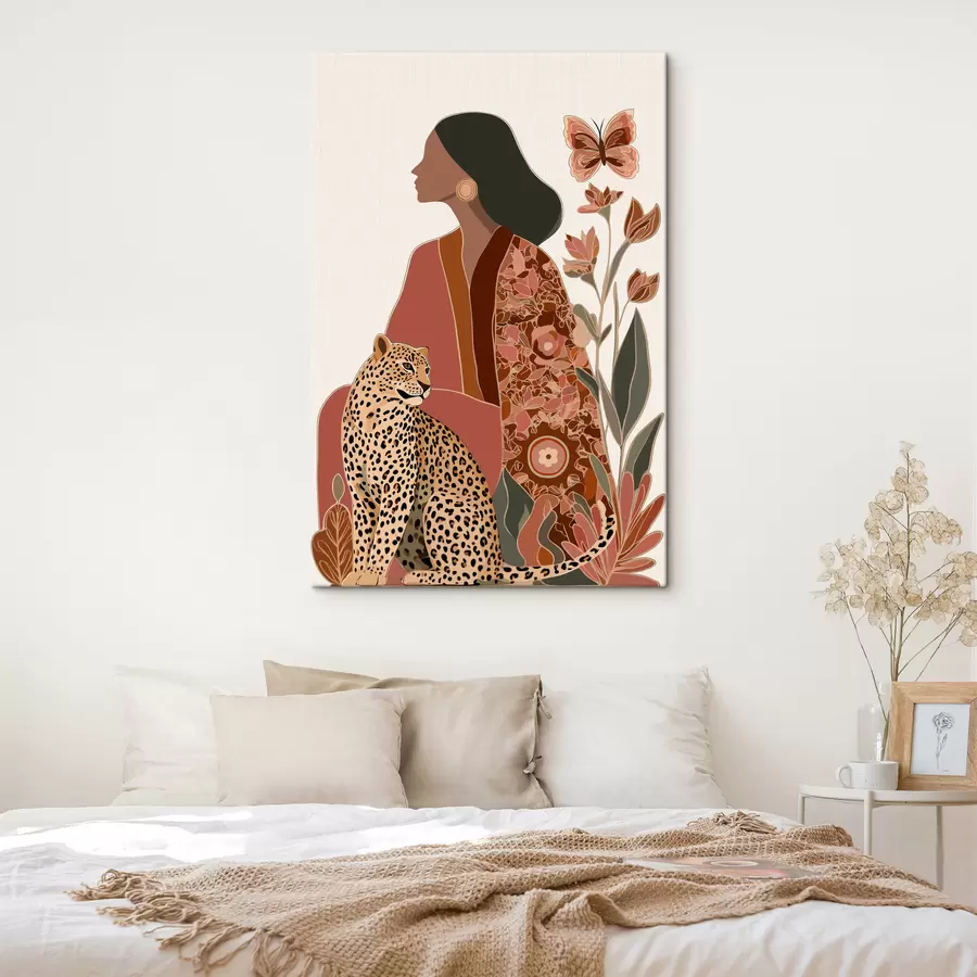 Obraz Žena s listy Č. s48433