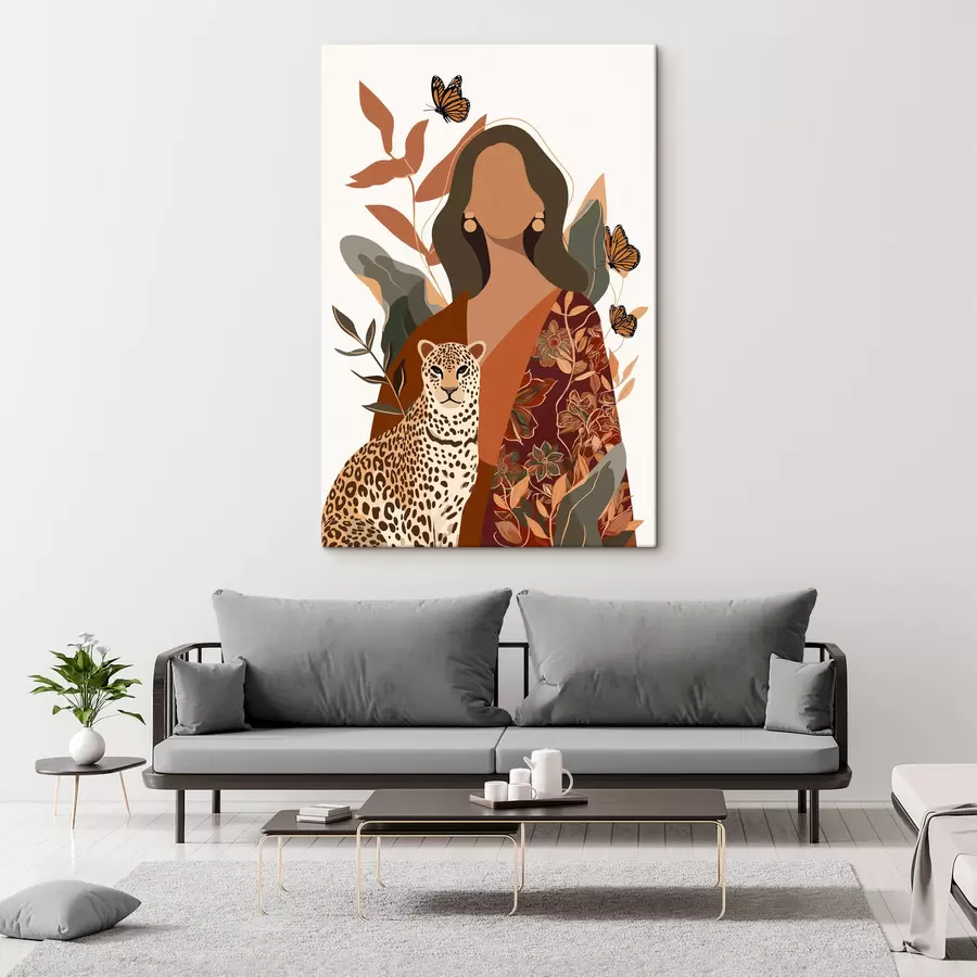 Obraz Žena v kostýmku s vzorem Č. s48434