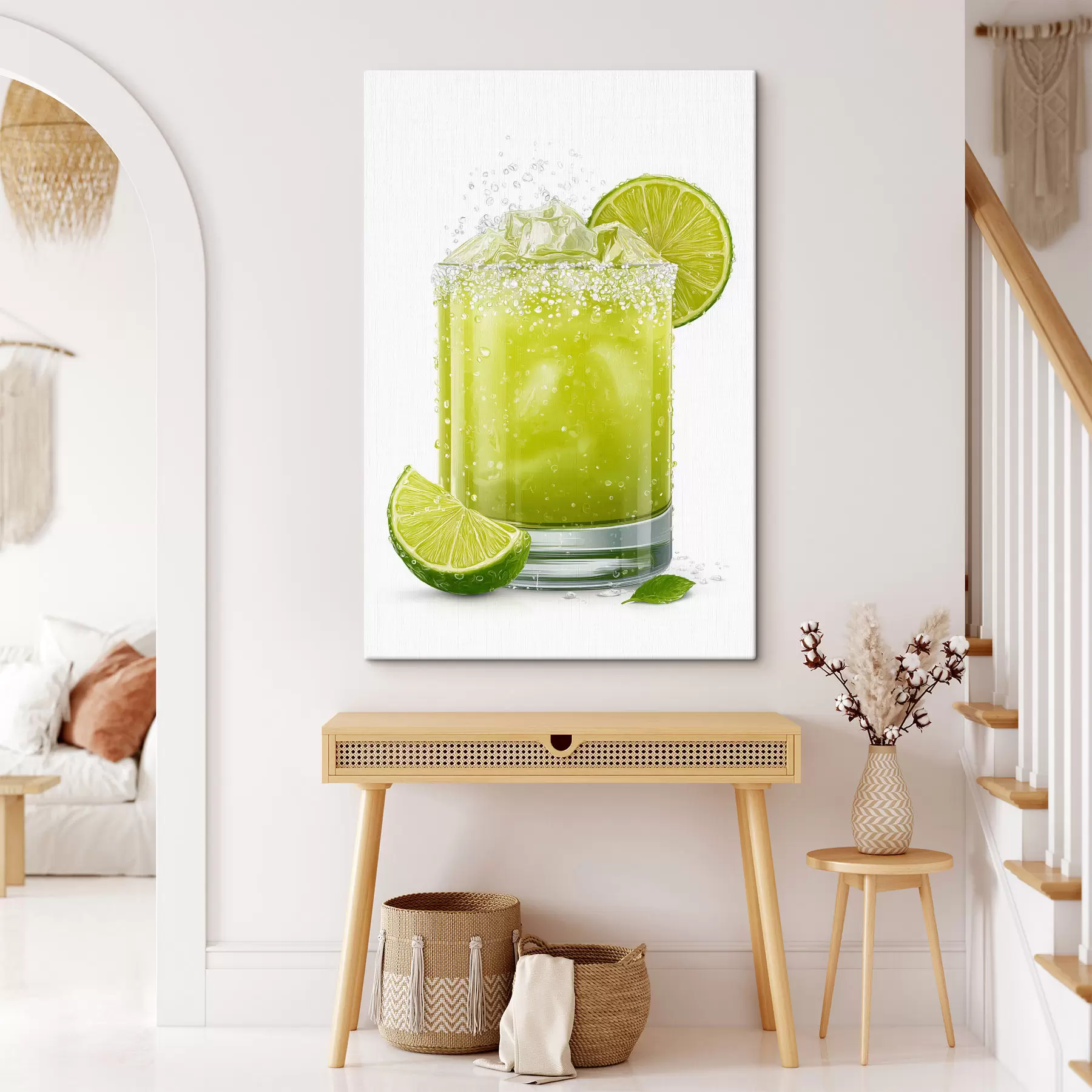 Obraz Limetkový nápoj ve sklenici Č. s48446