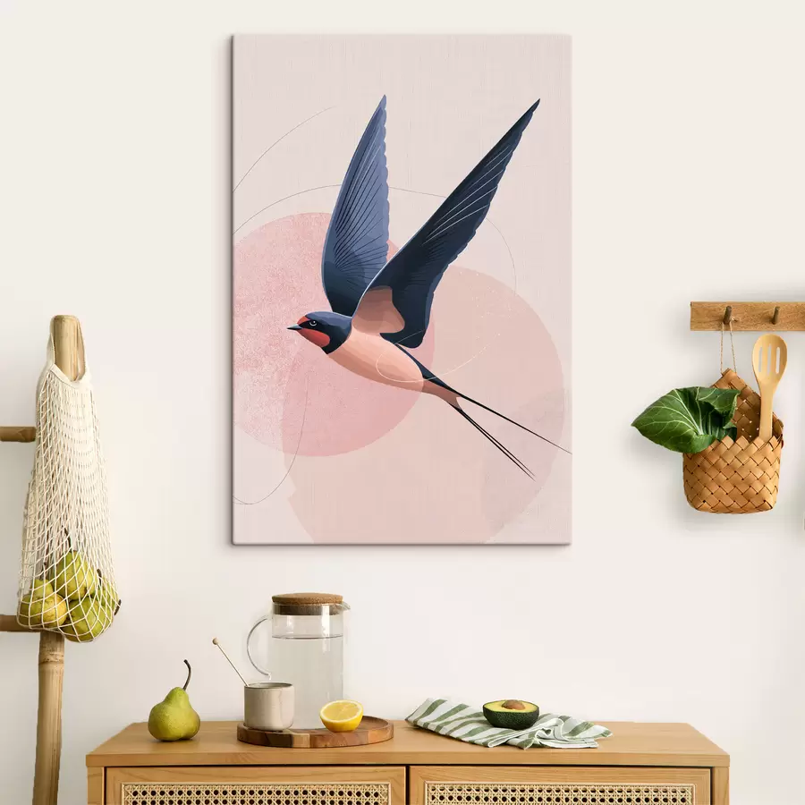 Obraz Silueta letícího ptáka Č. s48456