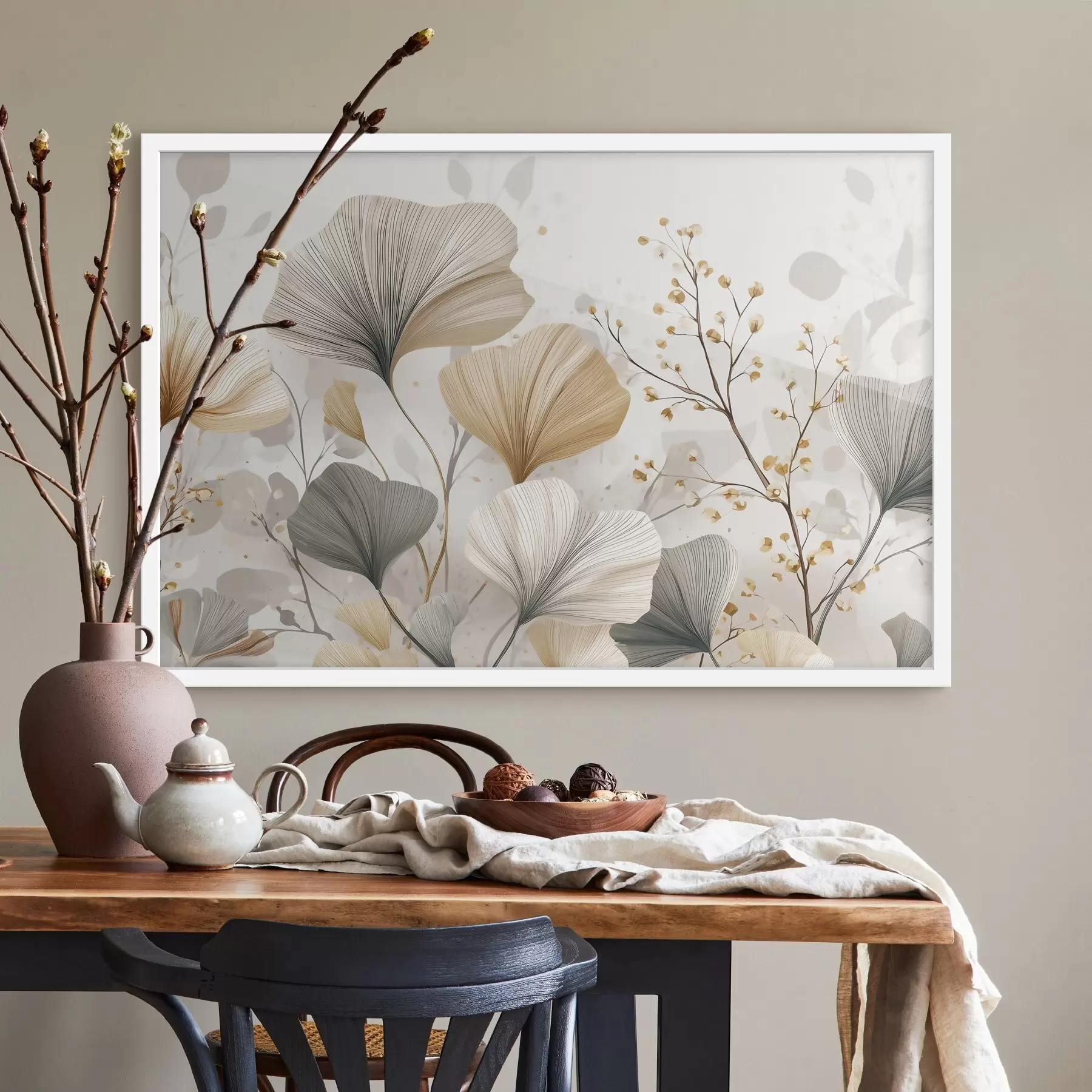 Fototapet Jemné květy barvy slonové kosti f48486