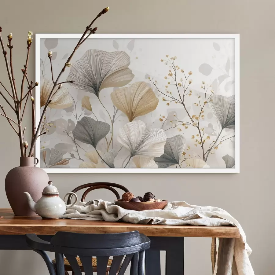 Fototapet Jemné květy barvy slonové kosti f48486