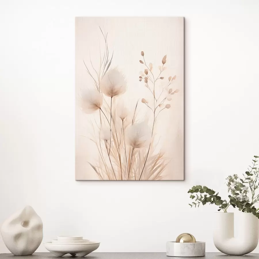 Obraz Jemné venkovní rostliny v béžových odstínech Č. s48346