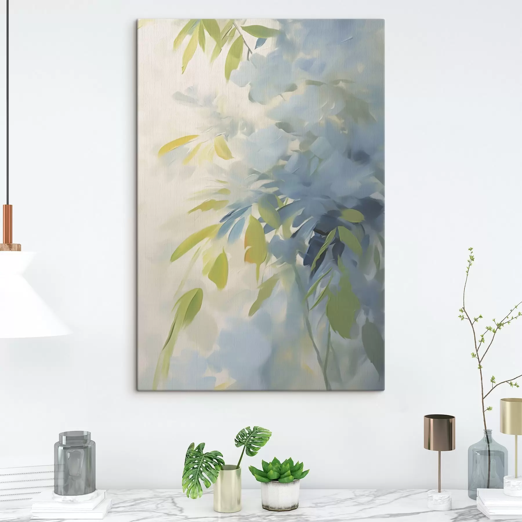 Obraz Abstrakce rostlin jako napodobenina malby Č. s48499