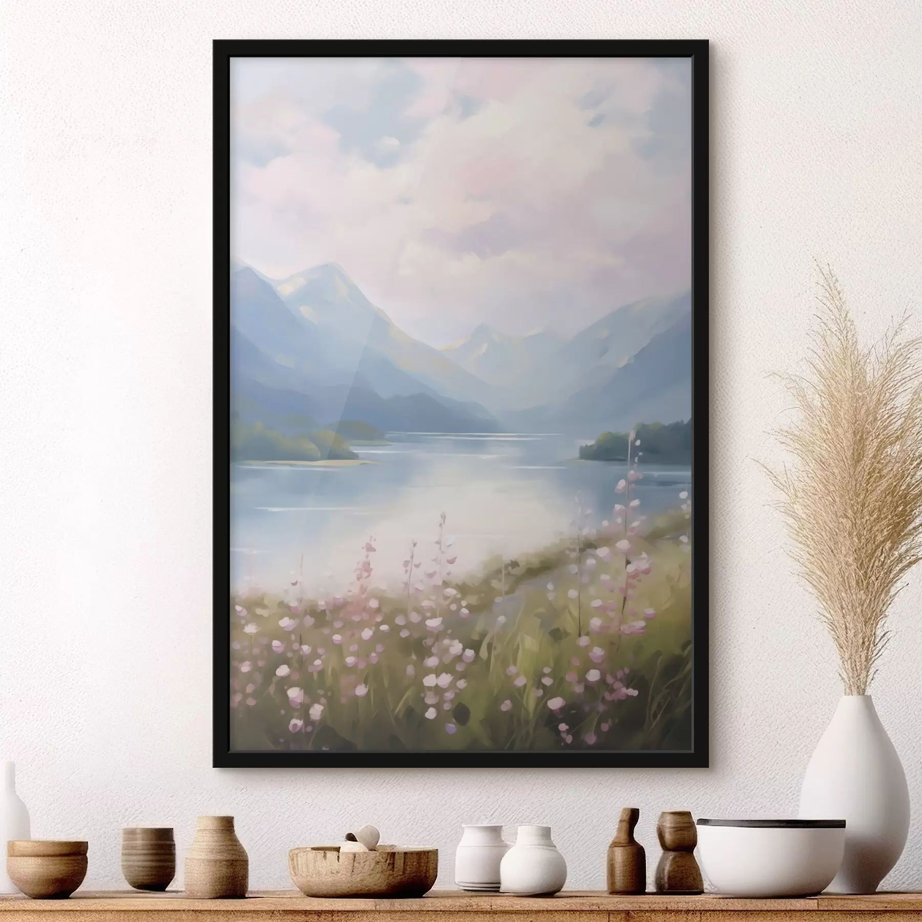 Fototapet Obraz znázorňující horské jezero f48504