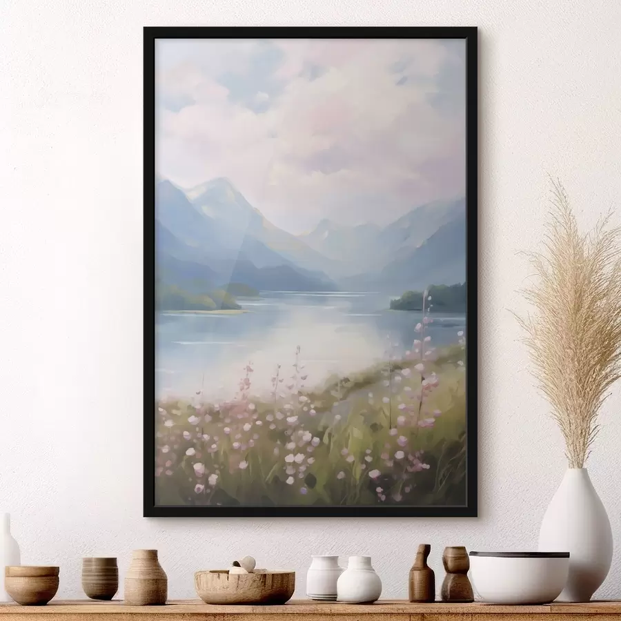 Fototapet Obraz znázorňující horské jezero f48504