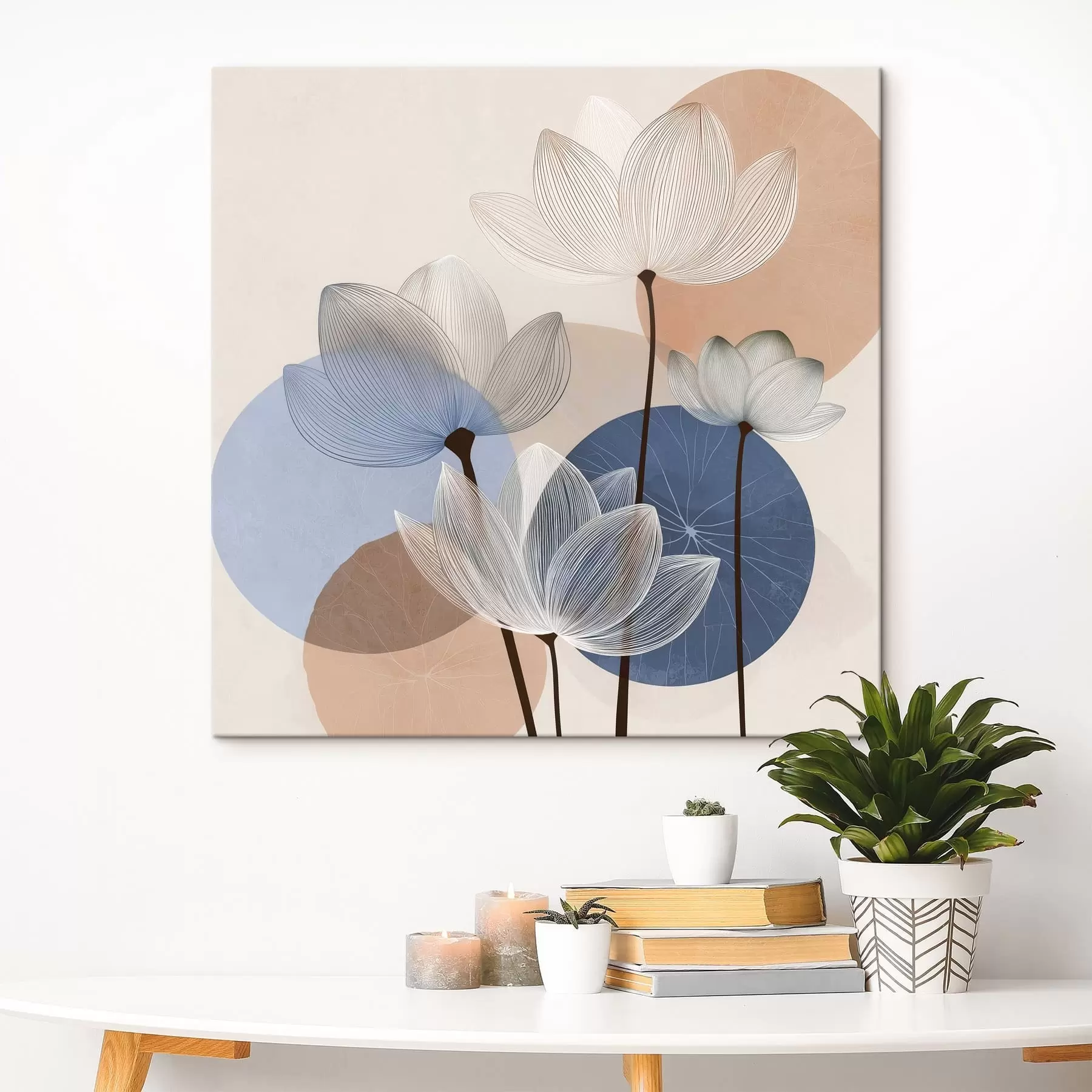 Fototapet Abstraktní lotos s kruhy s48277