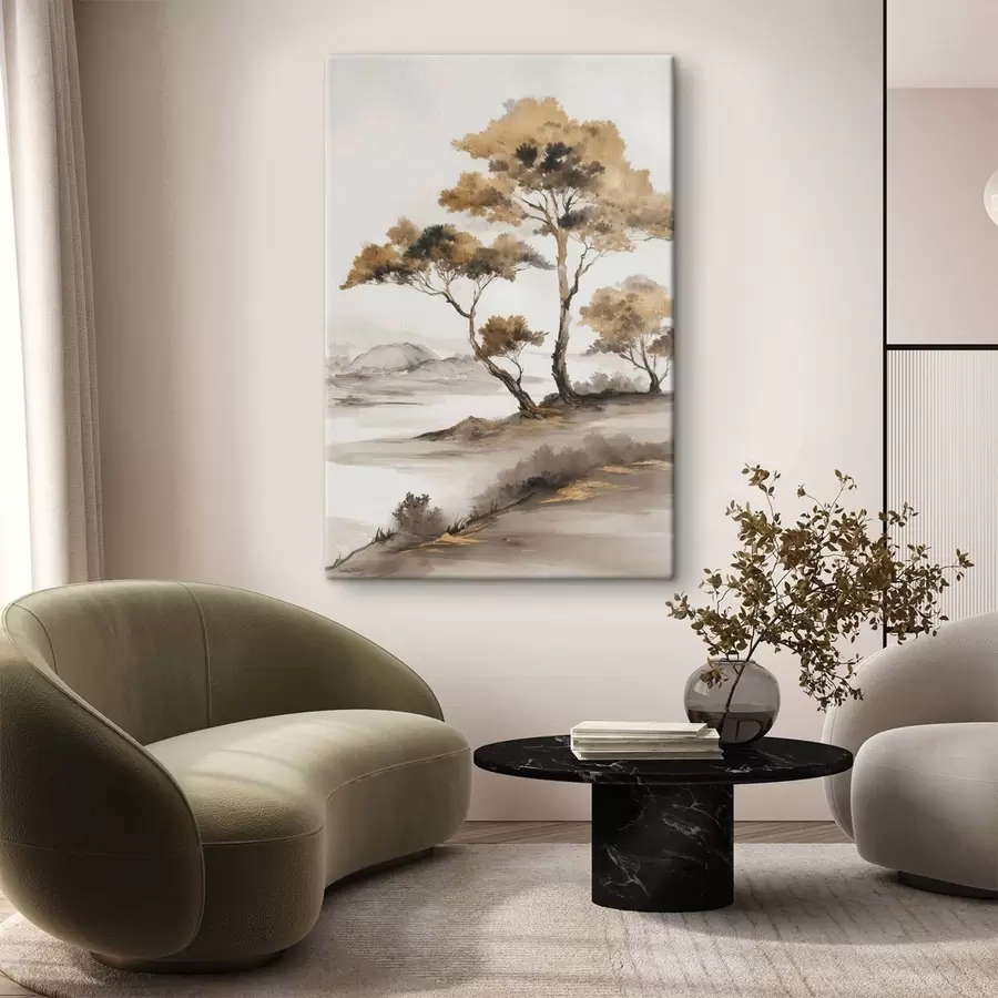 Obraz Abstraktní krajina se stromy Č. s48512