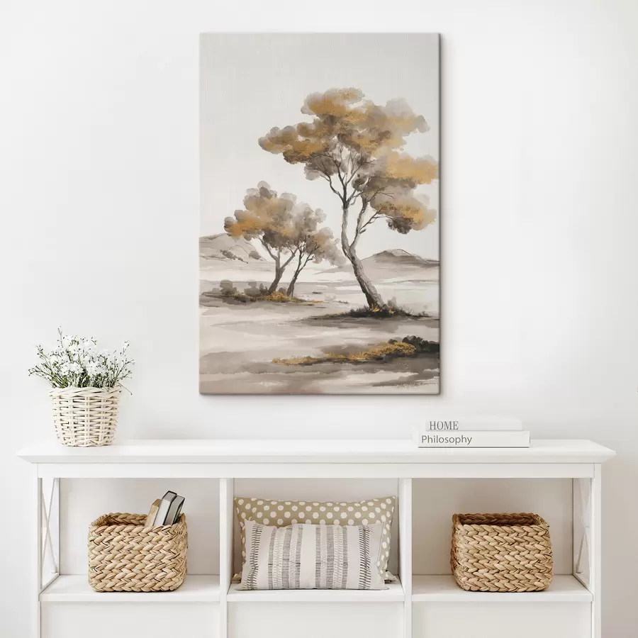 Obraz Abstraktní krajina se stromy Č. s48513