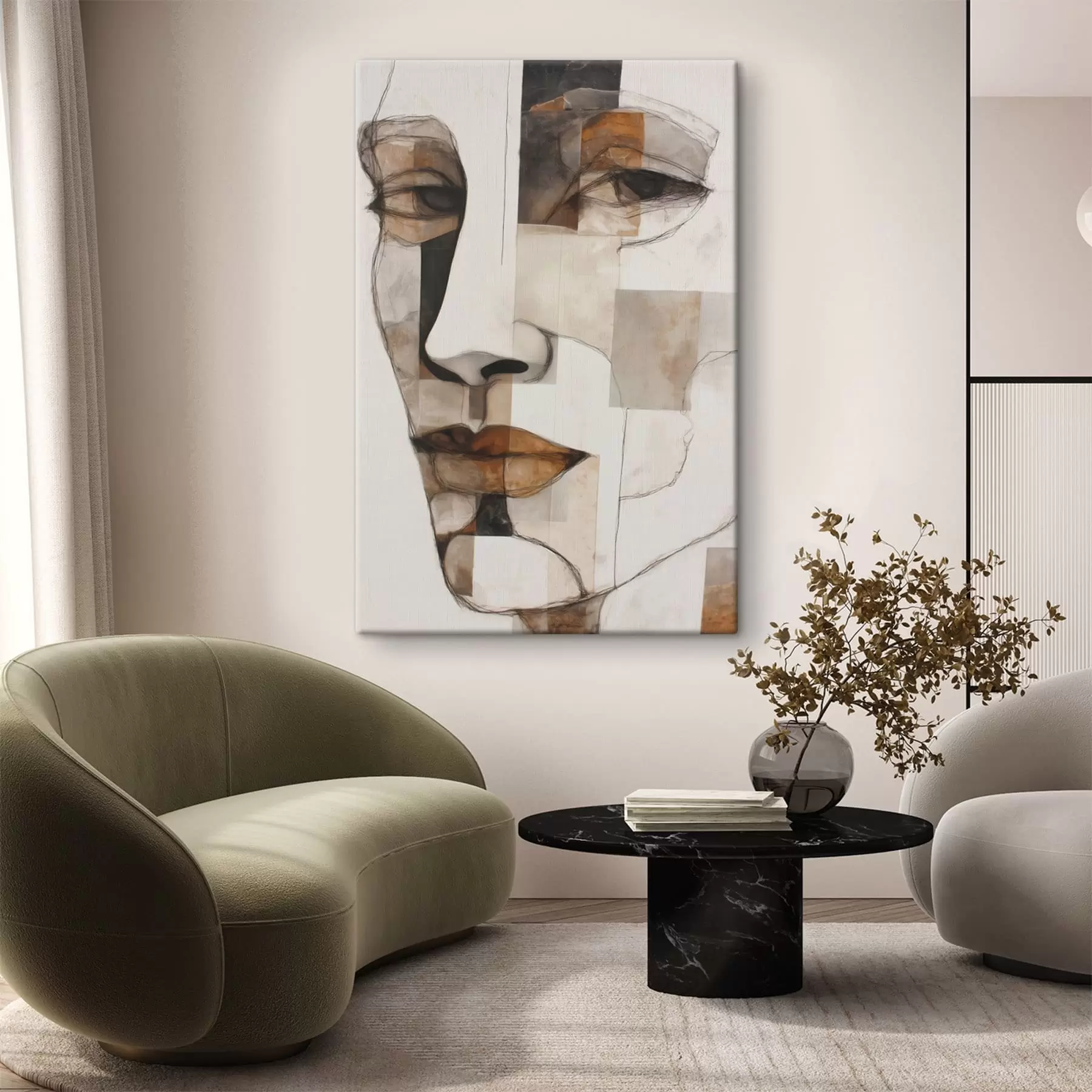 Obraz Abstraktní tvář Č. s48515