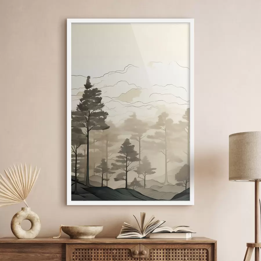 Fototapet Vrstvy horské mlhy f48540