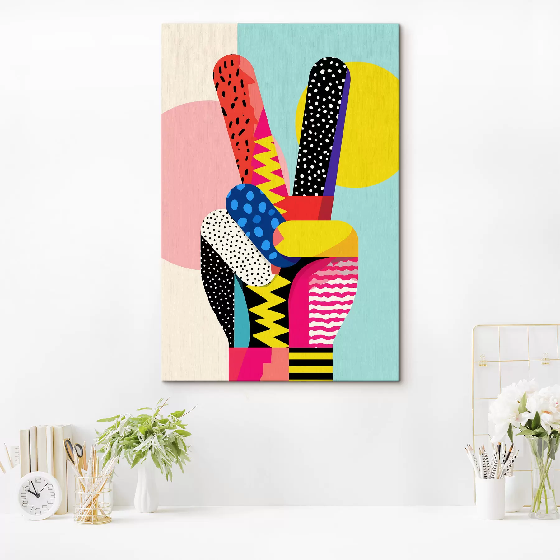 Obraz stylizované gesto vítězství Č. s48548