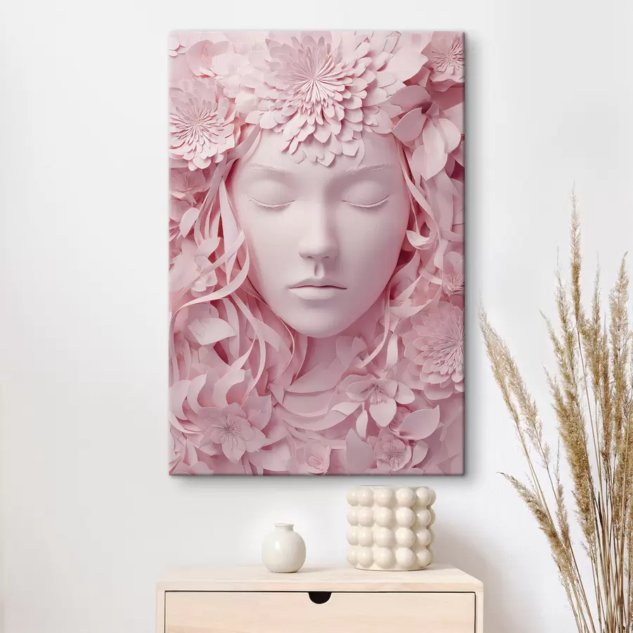 Obraz fantastická dívka v ilustraci ve stylu papírové kresby Č. s48549