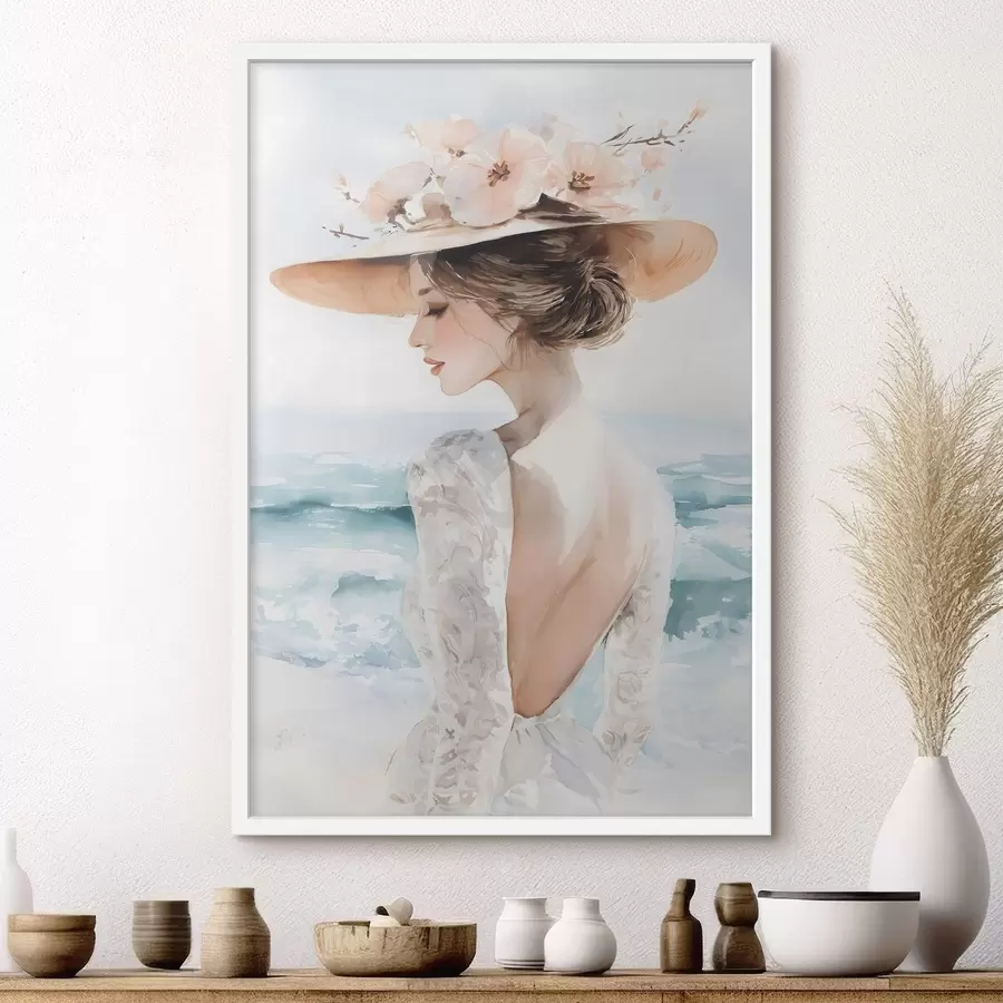 Fototapet horská krajina s borovicemi a řekou f48547