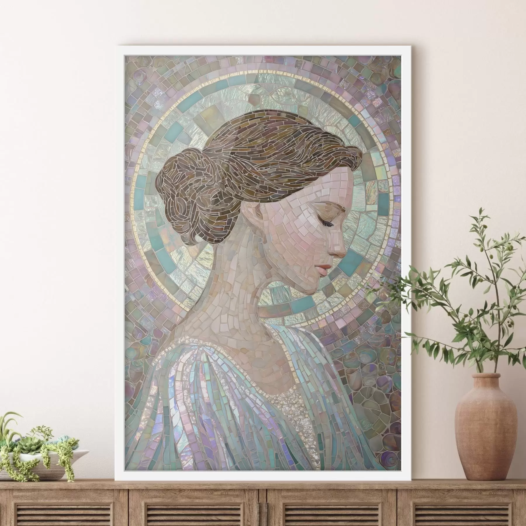 Fototapet květina kosatce v dekorativním stylu f48551