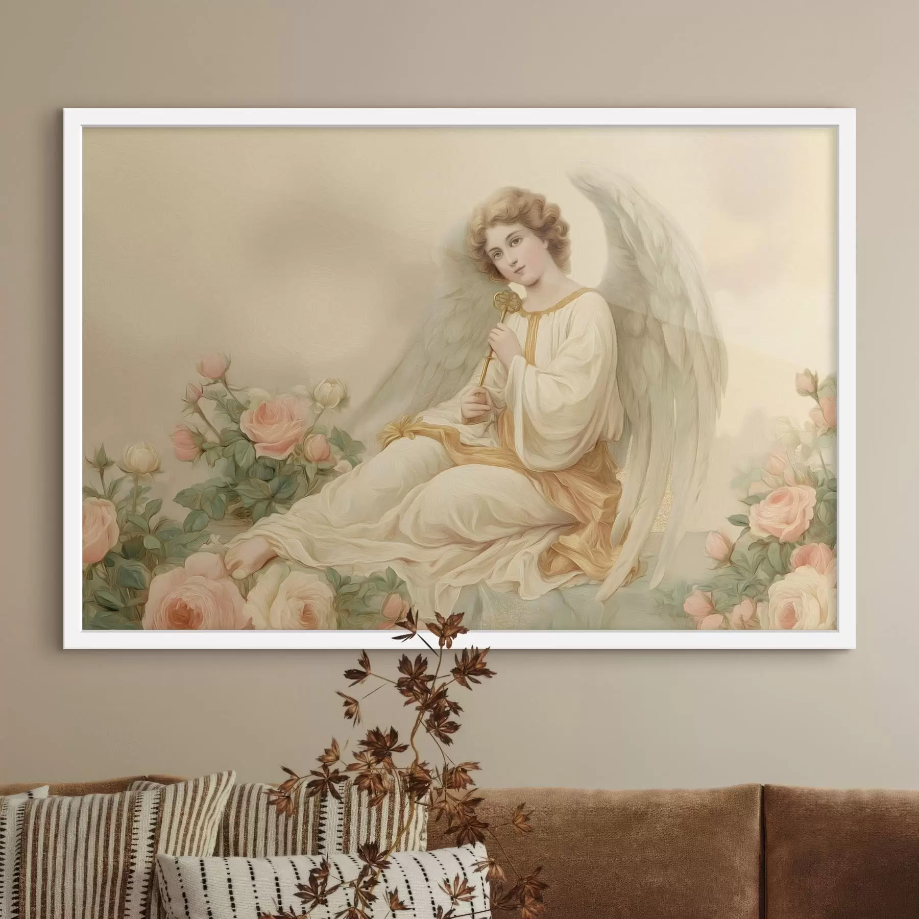 Fototapet fantastická dívka v ilustraci ve stylu papírové kresby f48554