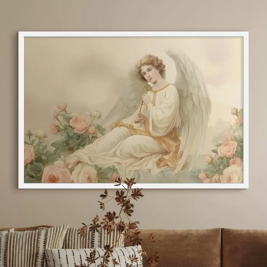 Fototapet fantastická dívka v ilustraci ve stylu papírové kresby f48554