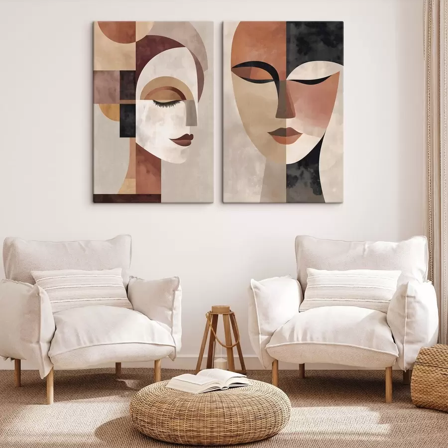 Obraz abstraktní ženské tváře Č. m30258