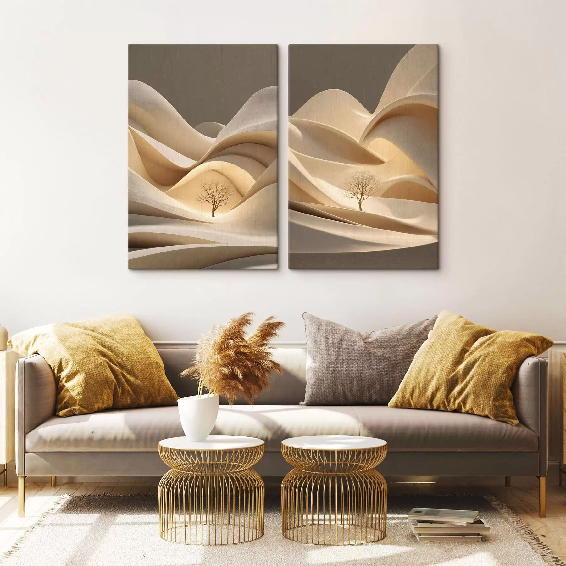 Obraz surrealistická krajina se stromem Č. m30261