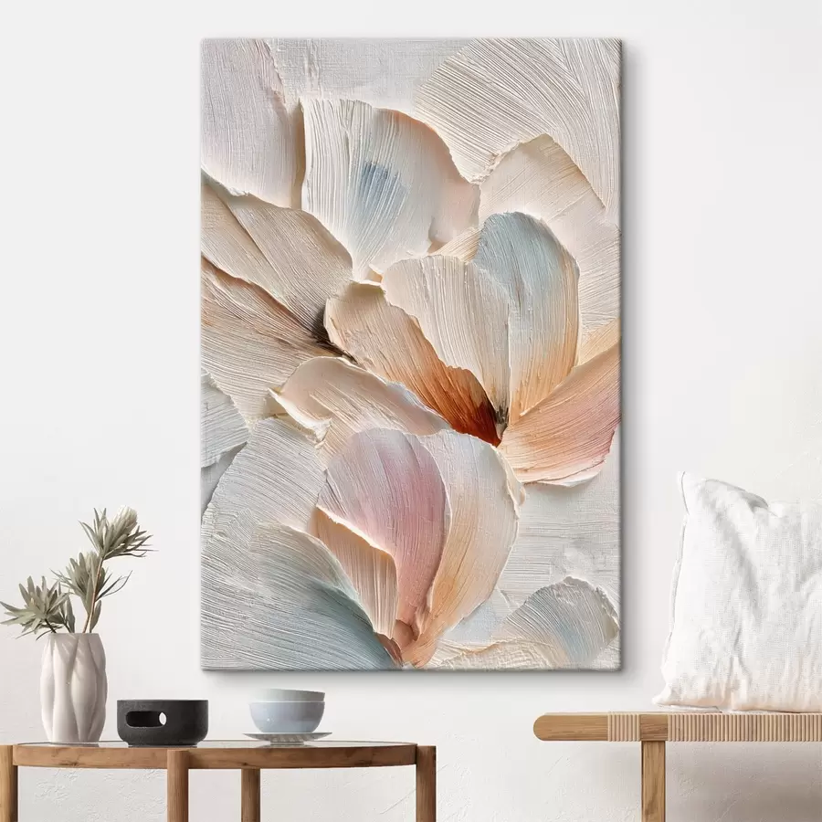 Obraz Stylizovaná kompozice s efektem silných tahů štětcem na světlém pozadí Č. s48200