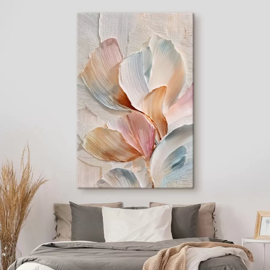 Obraz Stylizovaná kompozice s efektem silných tahů štětcem na světlém pozadí Č. s48203