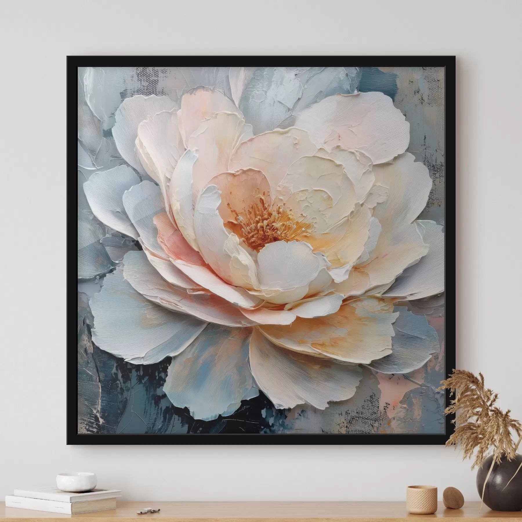 Fototapet Detail květu s výraznými texturovanými tahy štětcem v moderním malířském stylu f48198