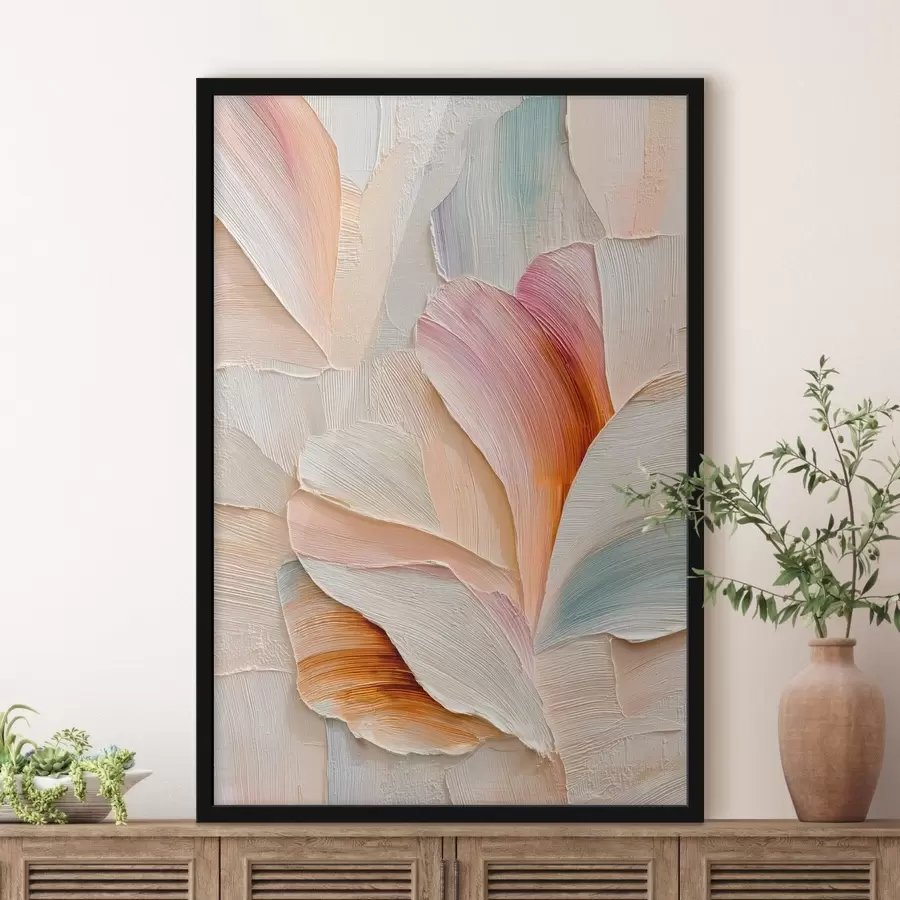 Fototapet Umělecká ilustrace s plastickými okvětními lístky v moderním malířském stylu f48201