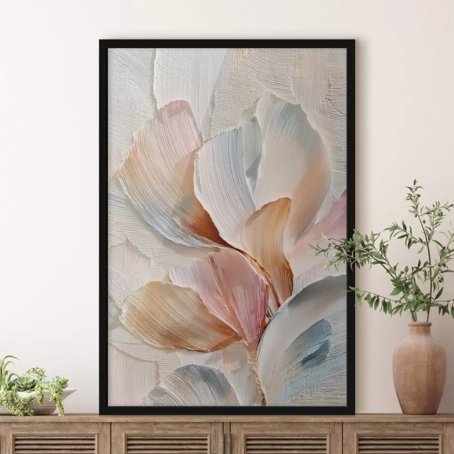 Fototapet Stylizovaná kompozice s efektem silných tahů štětcem na světlém pozadí f48203