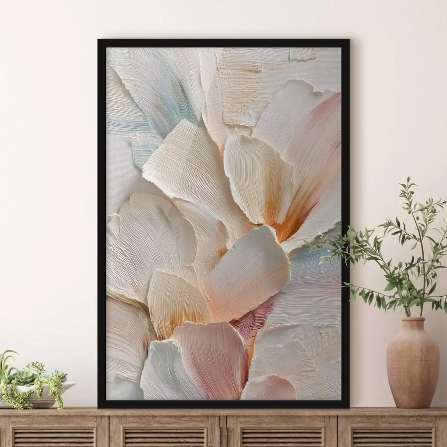 Fototapet Abstraktní květinová kompozice ve světlých tónech ve stylu olejomalby f48204