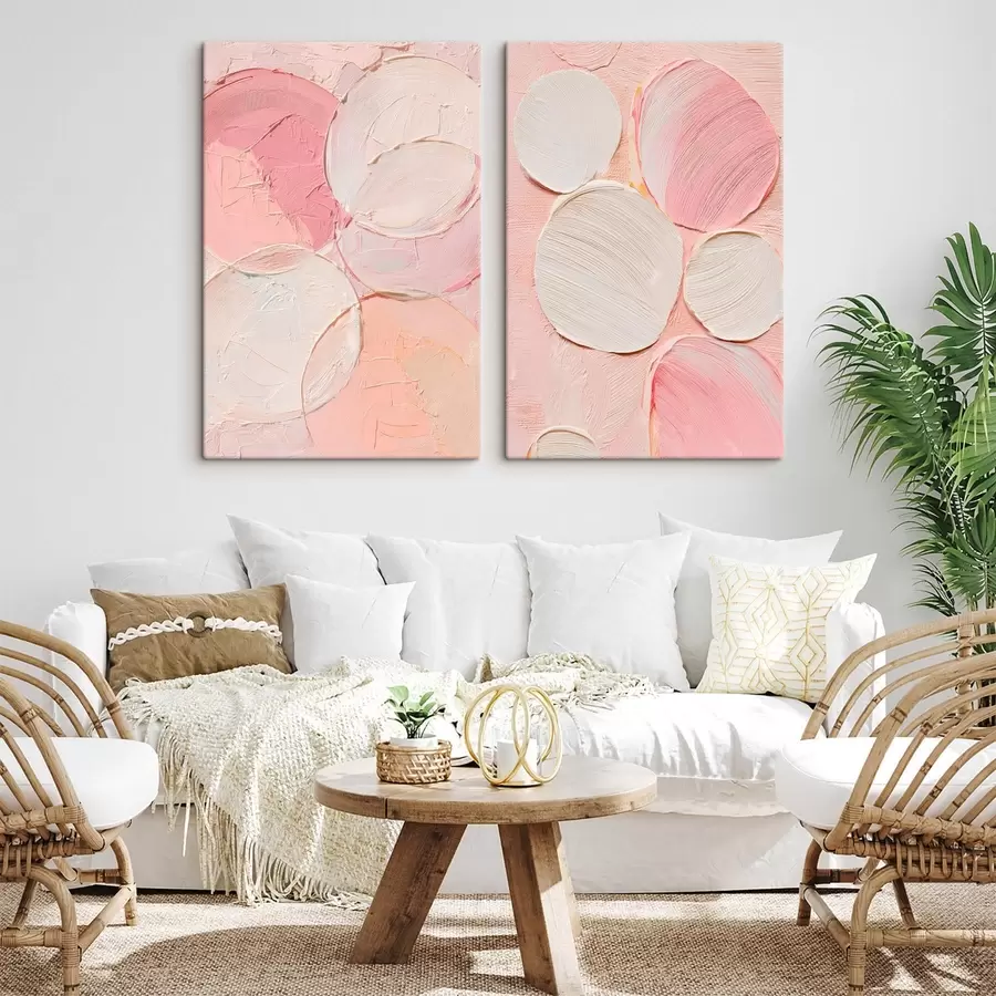 Obraz Harmonie zaoblených tvarů a jemných odstínů ve stylu výtvarného umění Č. m30141