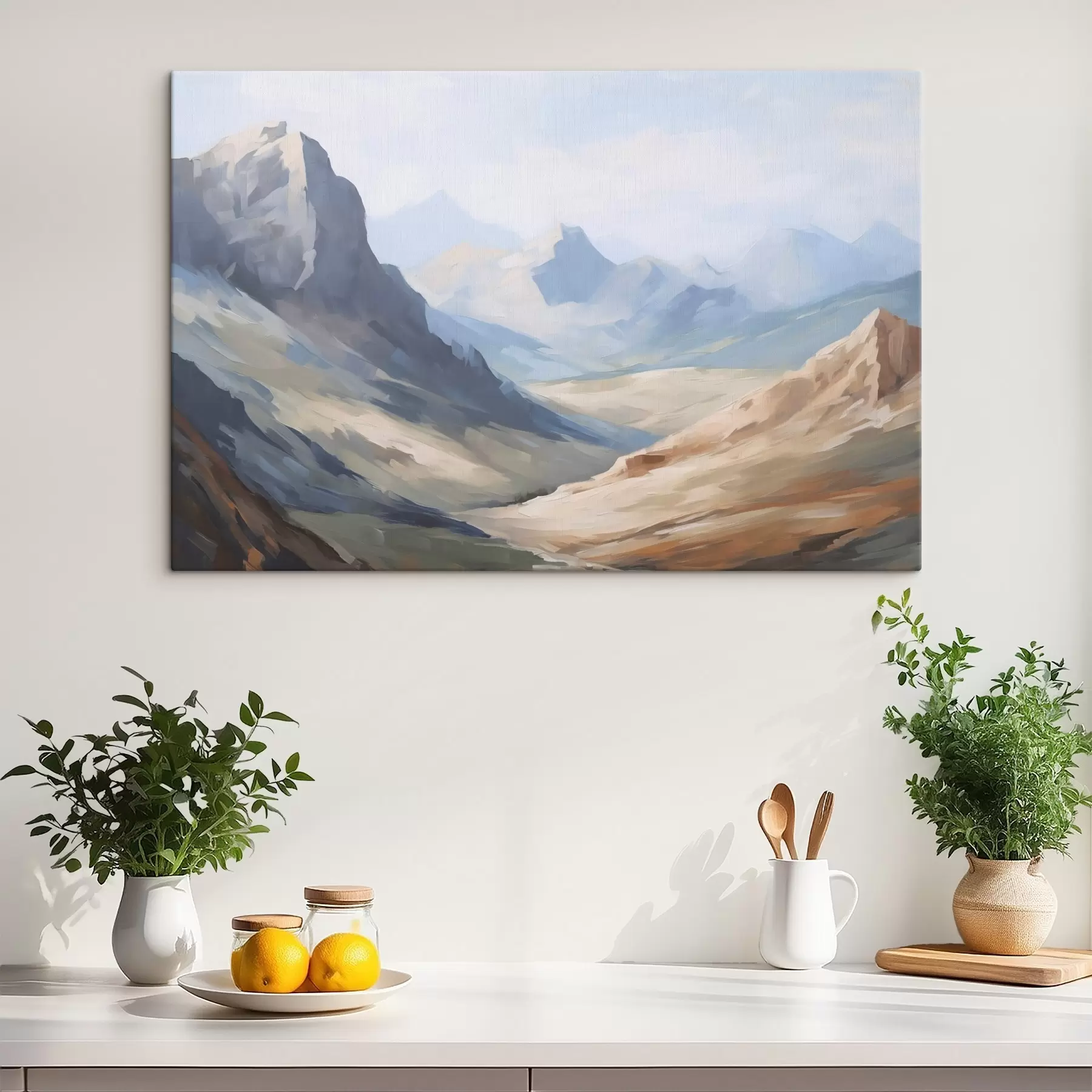 Obraz Horská krajina imitace malby Č. s48589