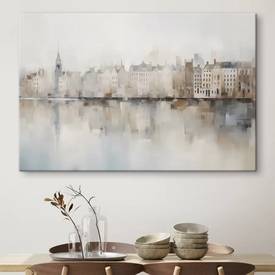 Fototapet Imitace malby městské krajiny s48596