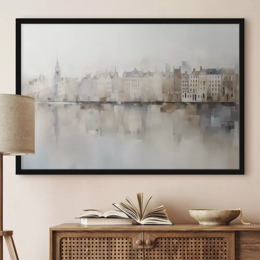 Fototapet Imitace malby městské krajiny f48596