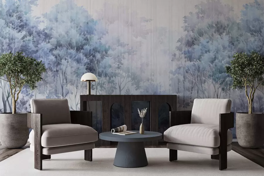 Fototapet Listnatý les a linie w05442v1