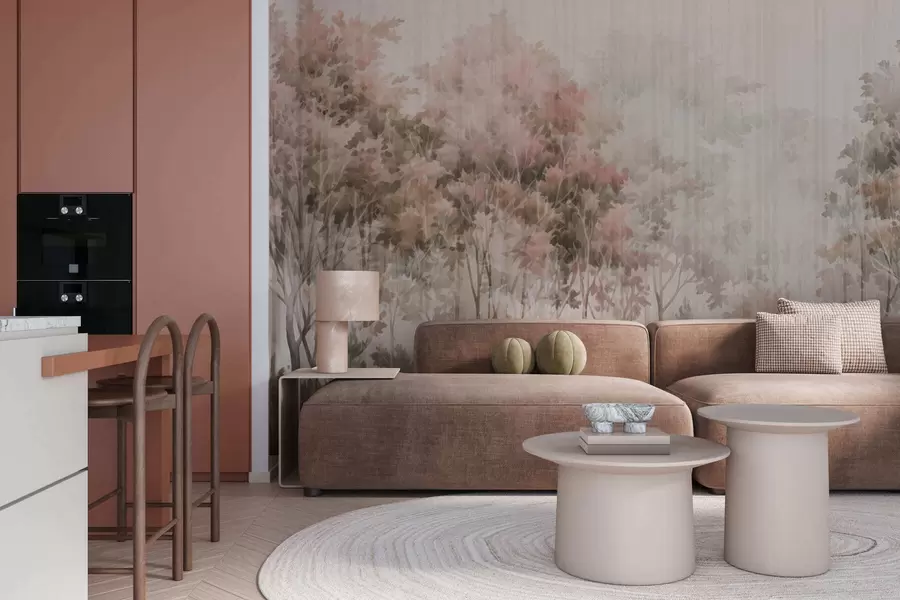 Fototapet Listnatý les a linie w05442v2