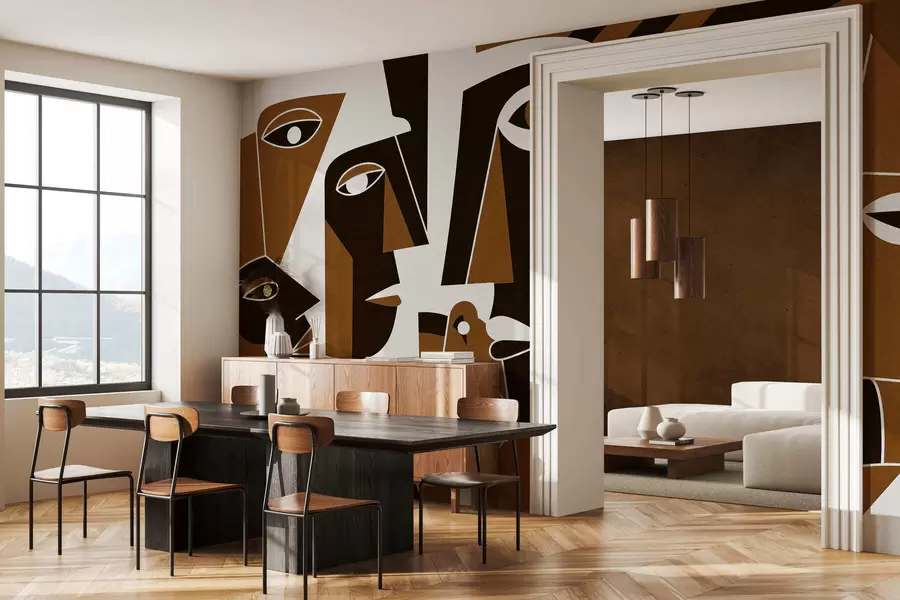 Fototapet Tváře v africkém stylu w05446