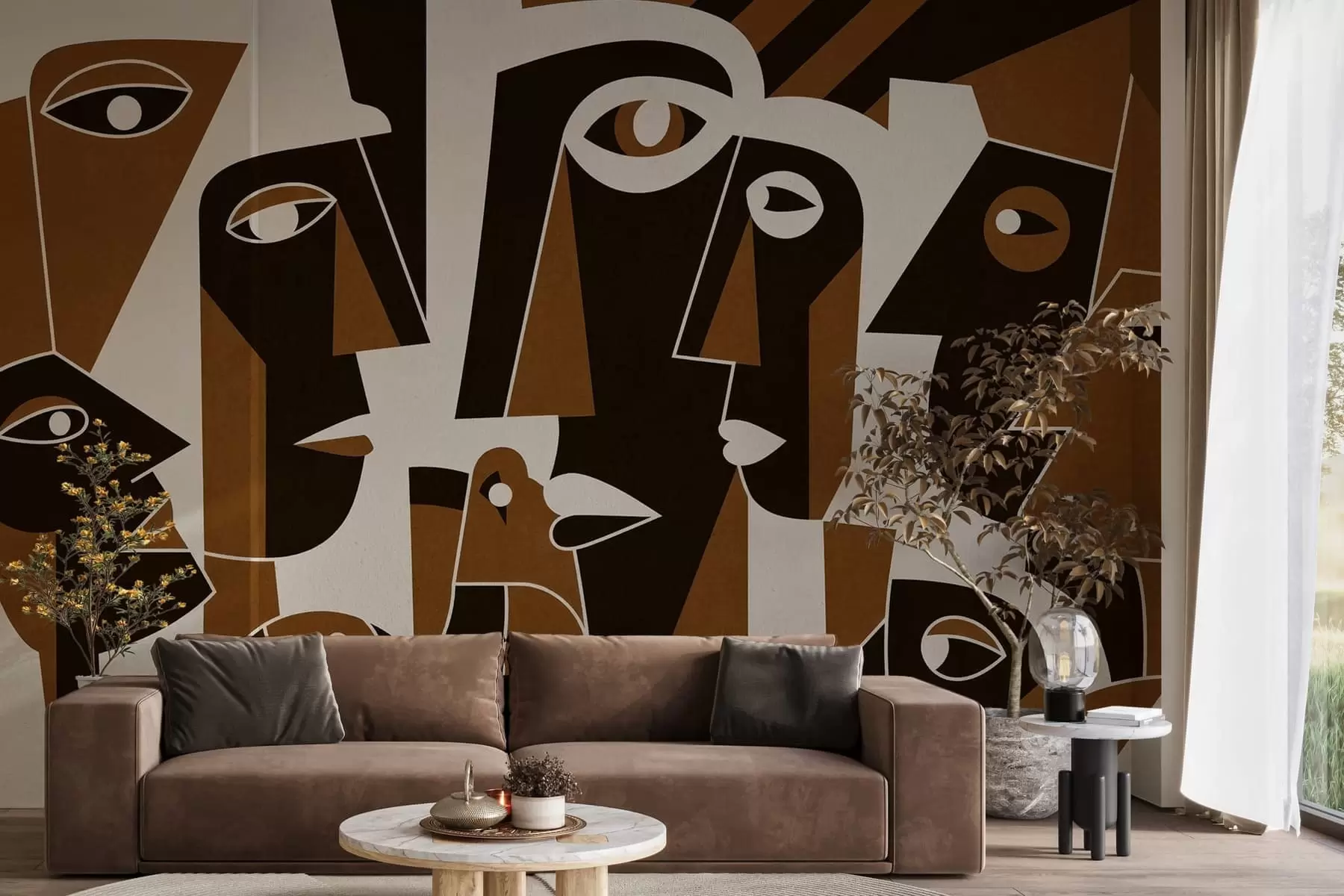 Fototapet Tváře v africkém stylu w05446