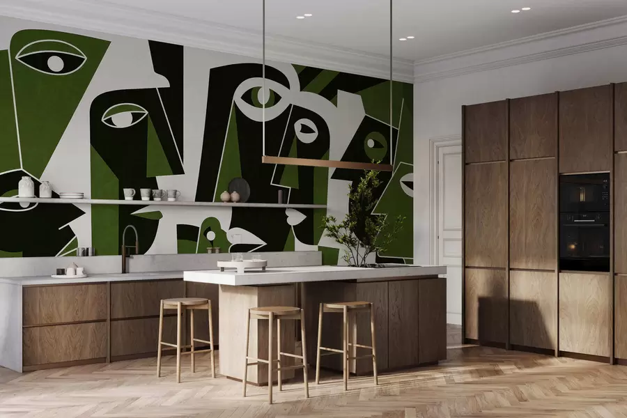 Fototapet Tváře v africkém stylu w05446v3