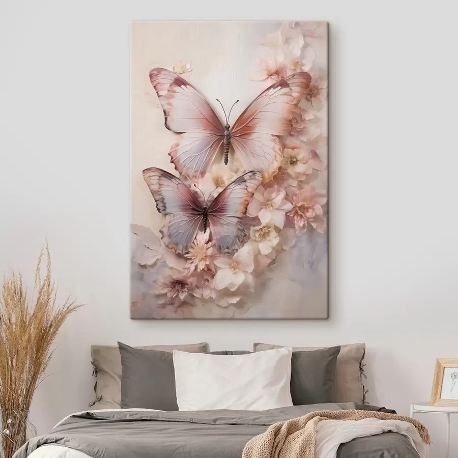 Obraz Květiny a motýli Č. s48565