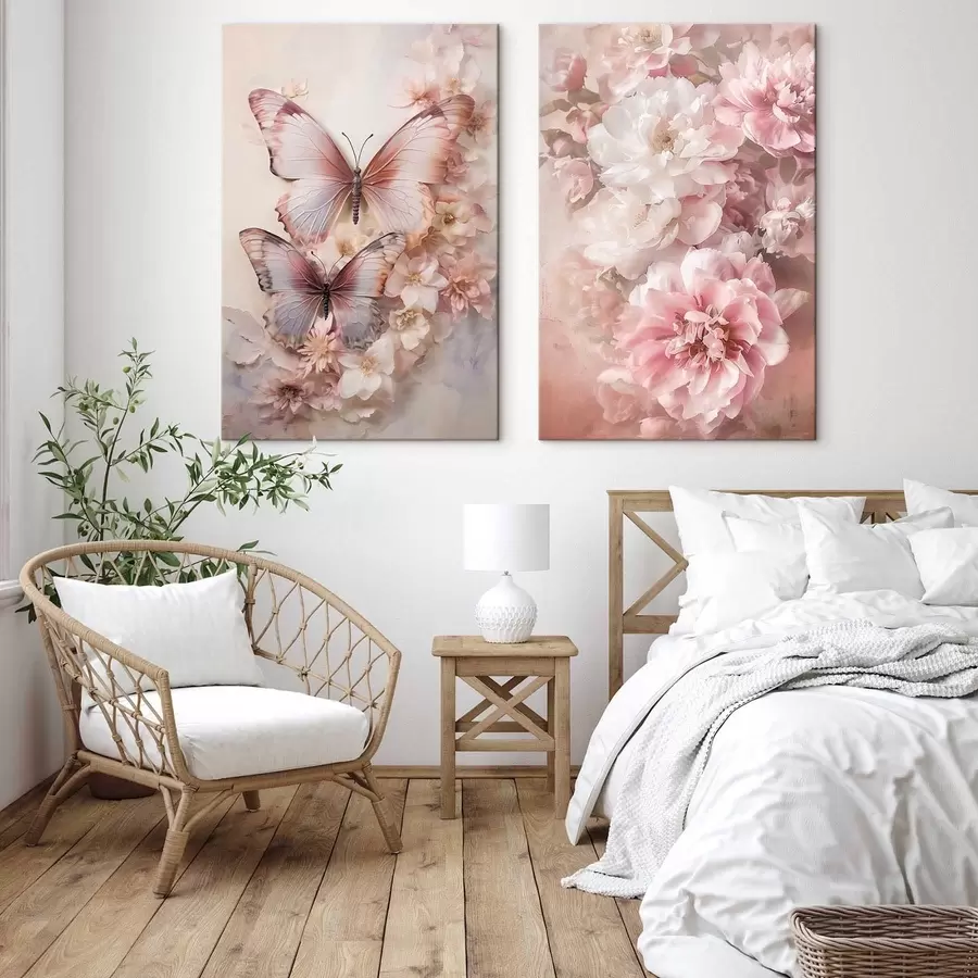 Obraz Růžové květy, romantický styl Č. m30268