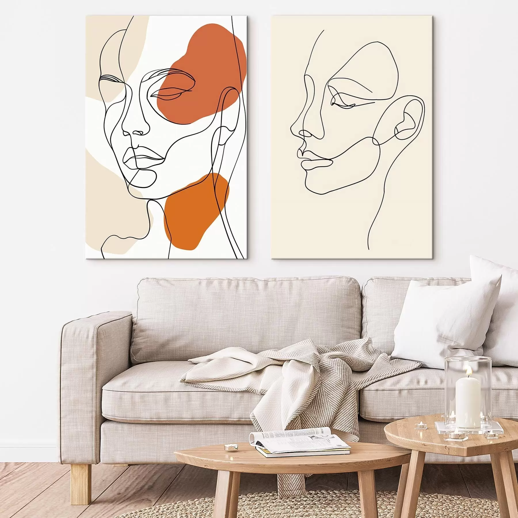 Obraz Abstraktní tváře, moderní minimalismus Č. m30270